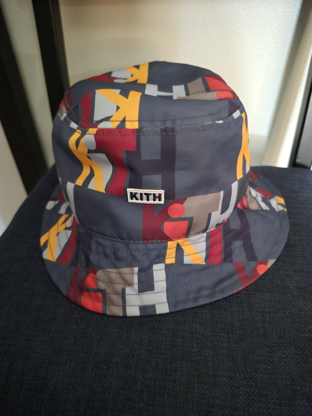 Kith Kids Navy Multicolor Logo Bucket Hat